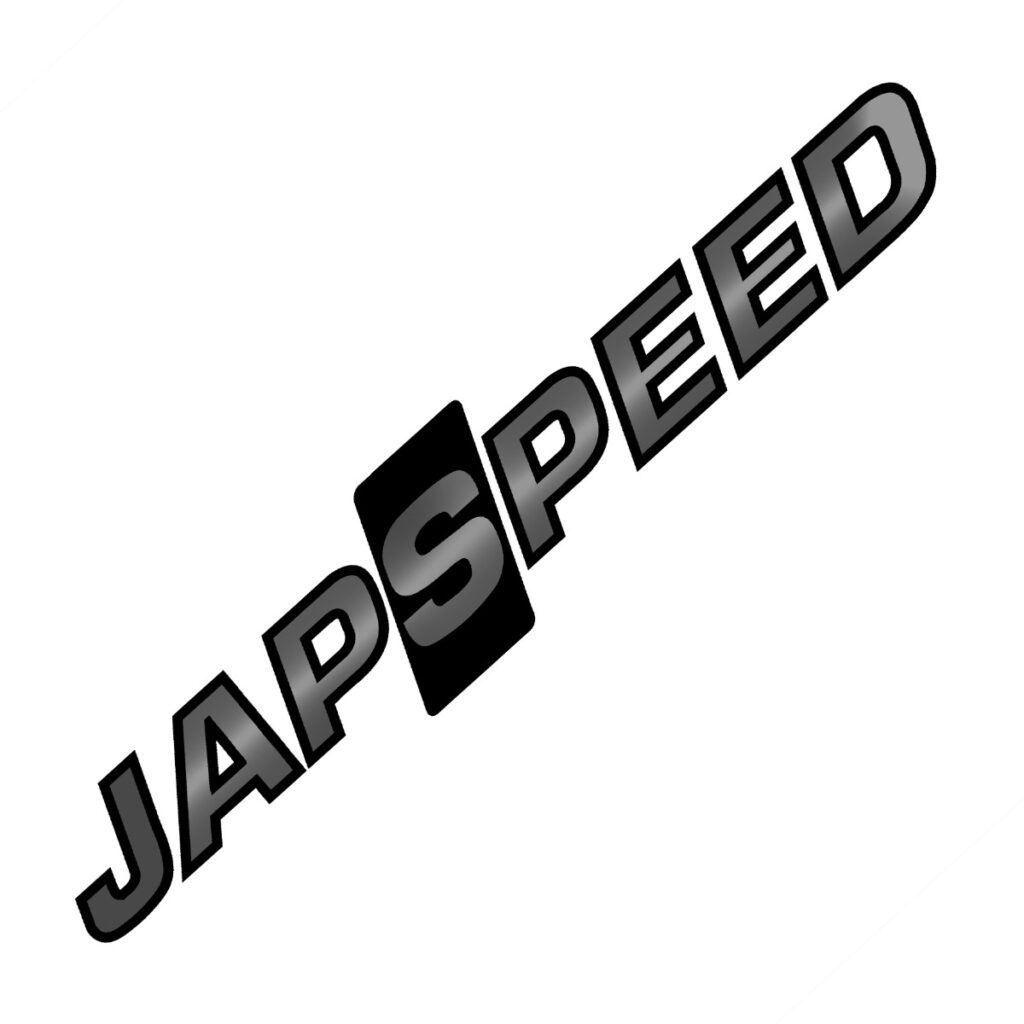 Japspeed Stickers - Chrome on Black