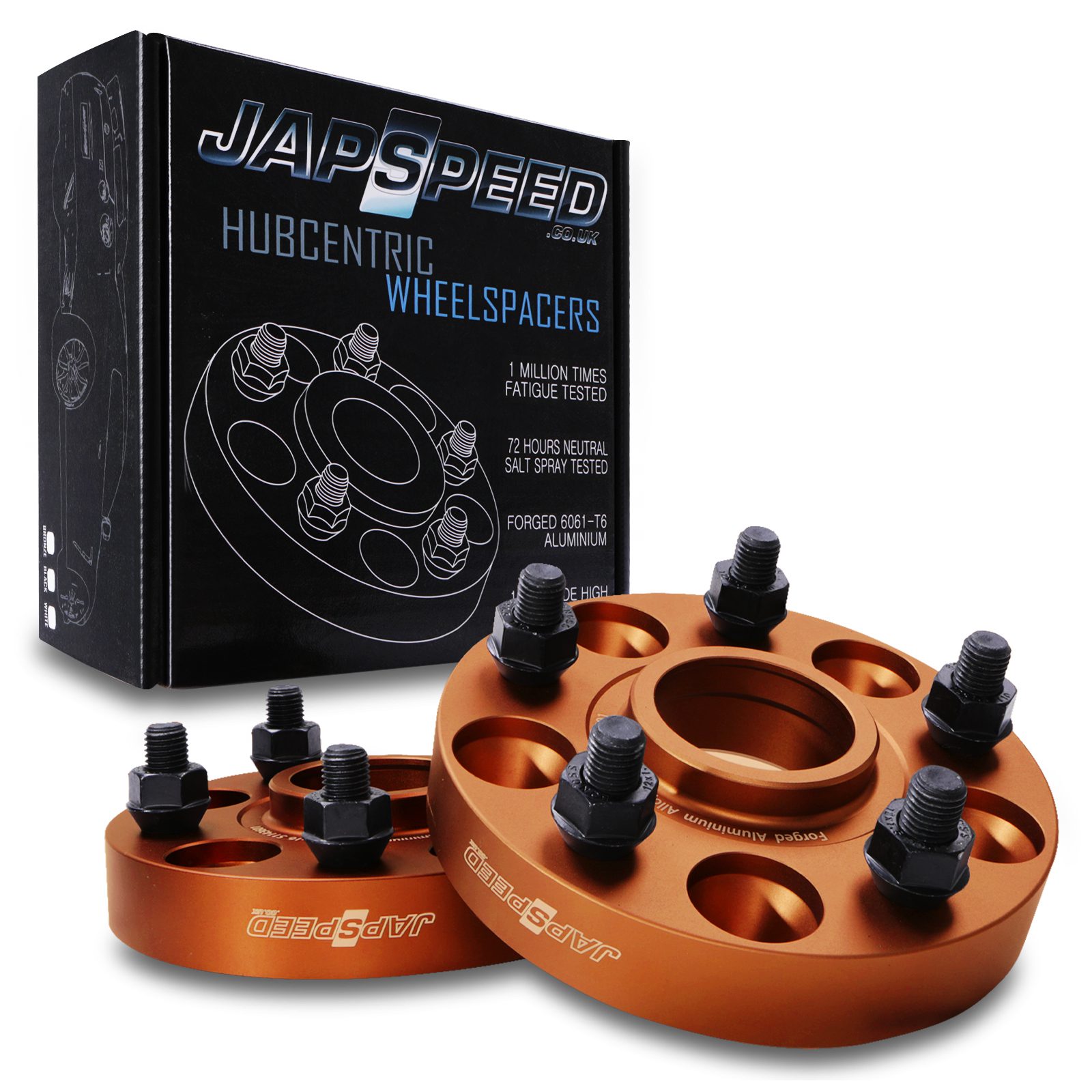 thumbnail image 2 of 4pcs 1" (25mm) Hub Centric Wheel Spacers 5x114.3 / 5x4.5, 60.1mm Bore, M12x1.5 Studs For Lexus 2 of 6