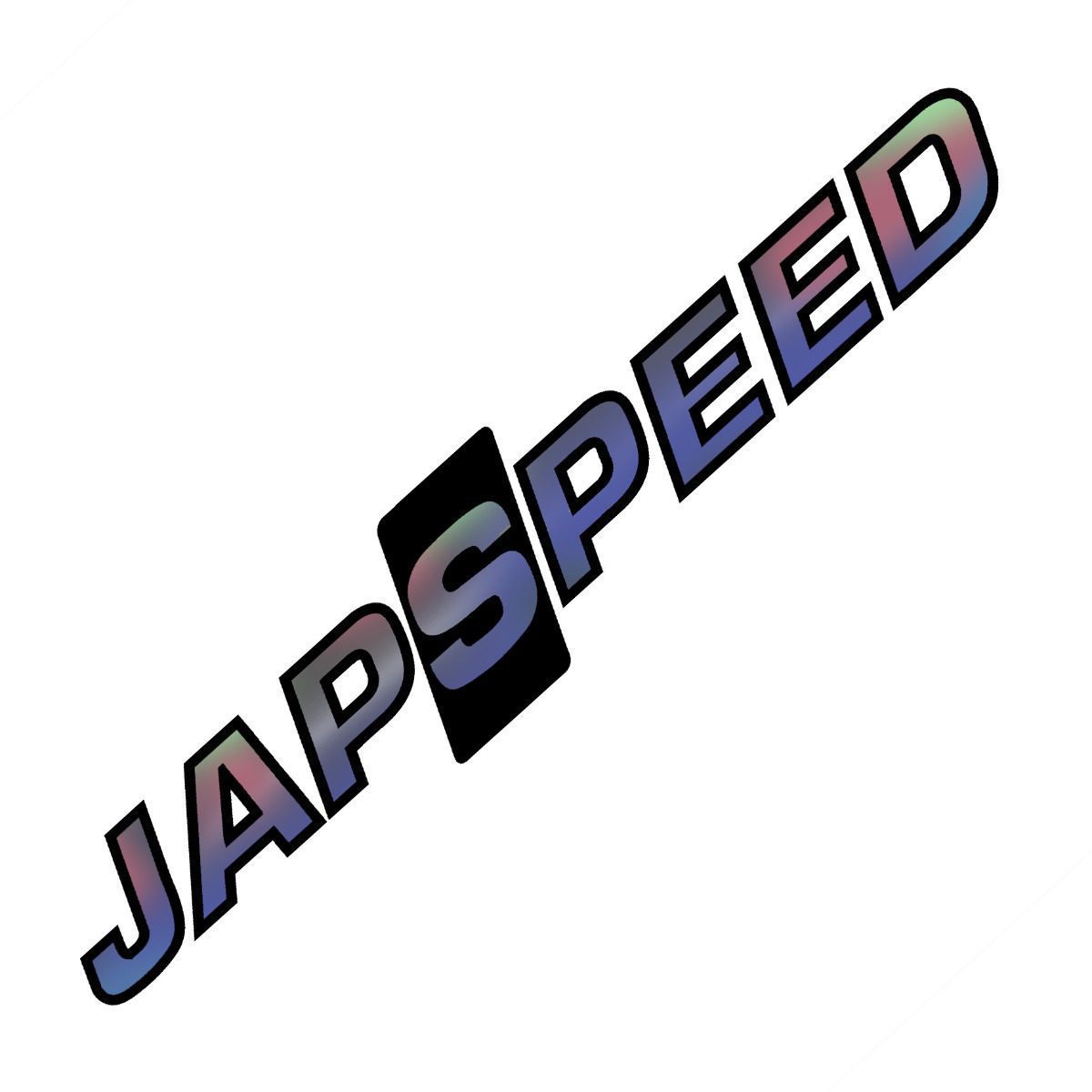 Image of Japspeed Stickers - Chrome on Black - 36