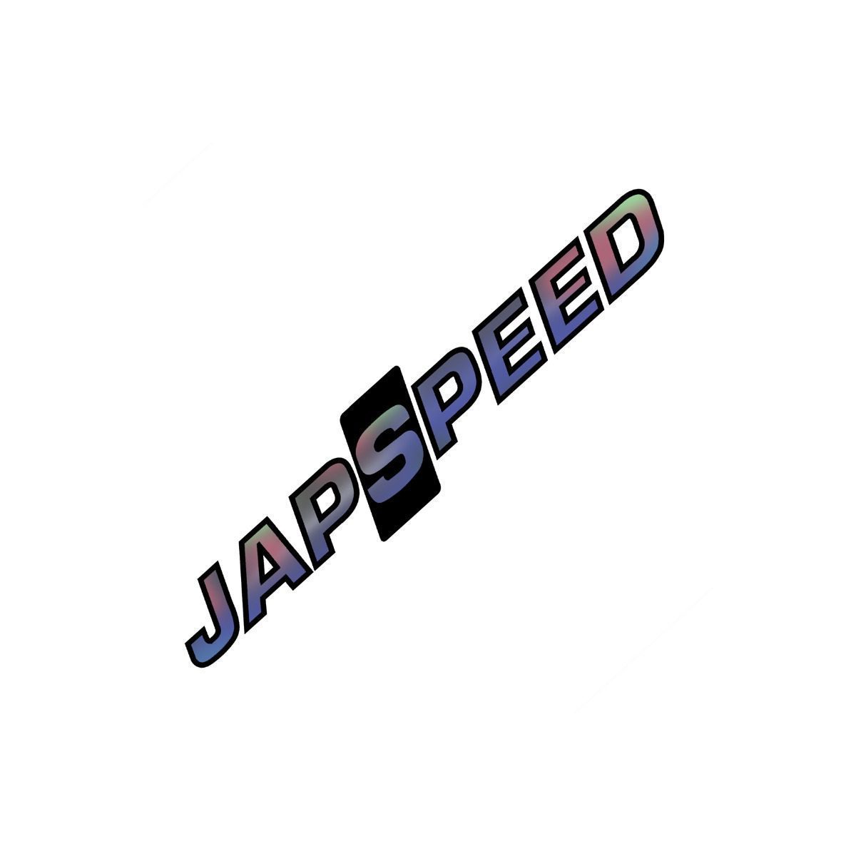 Image of Japspeed Stickers - Chrome on Black - 12